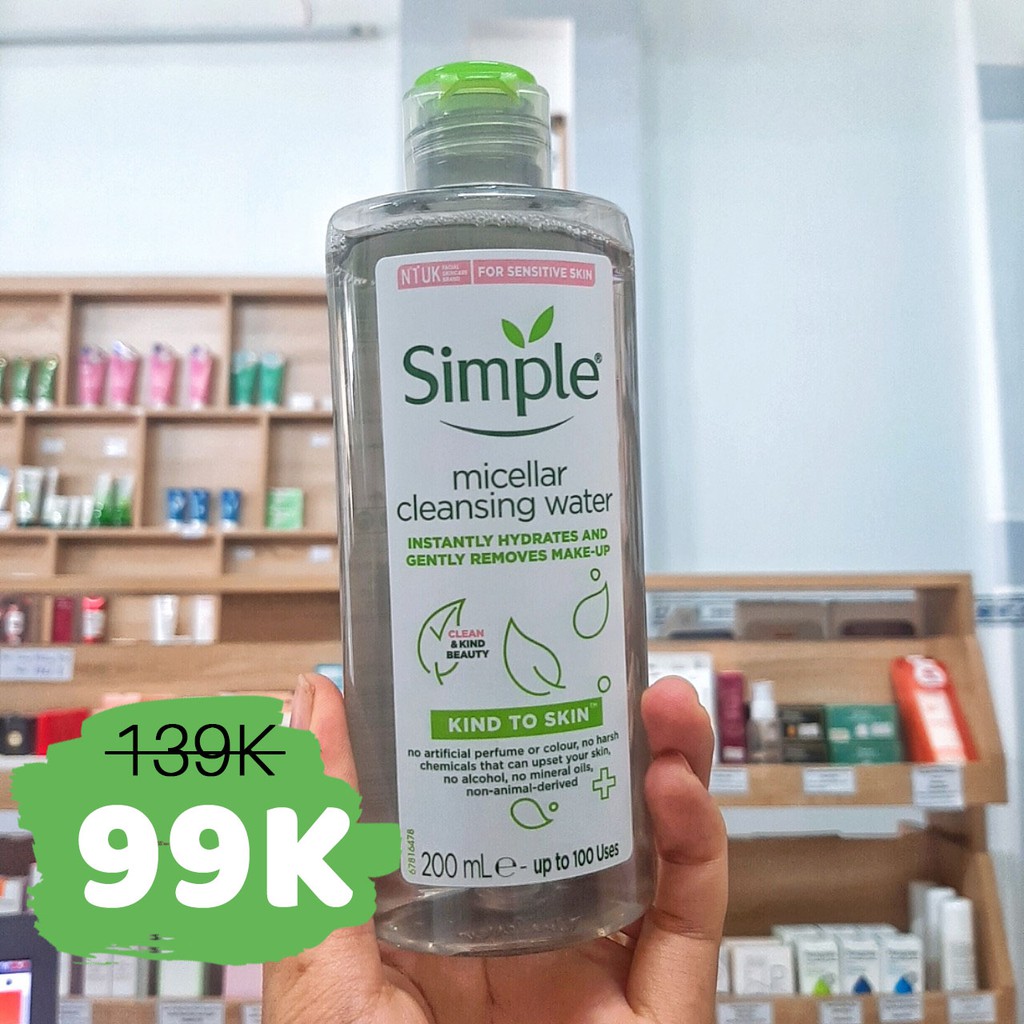 Nước Tẩy Trang Simple Micellar Cleansing Water 200ml | BigBuy360 - bigbuy360.vn