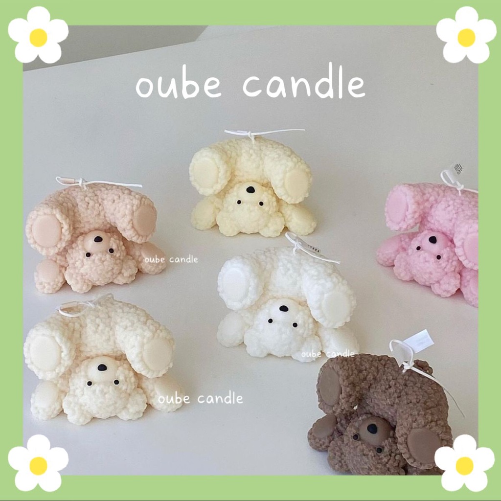 Nến Thơm Trang Trí Phòng Tinh Dầu Cao Cấp Tạo Hình Chú Gấu Nhào Lộn | Oube Candle NT108
