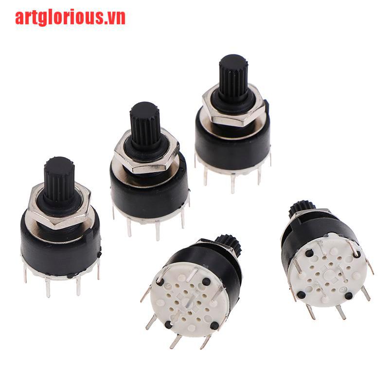 Công Tắc Xoay SR16MM 2 Cực 3 4 Vị Trí 1 Cực 5 6 8 Vị Trí