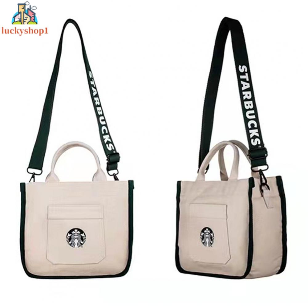 Túi Vải Canvas Starbucks Đựng Hộp Cơm Trưa Tiện Dụng