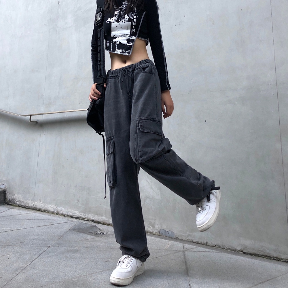 QUẦN JEAN XÁM TÚI HỘP HAI BÊN (J0692)