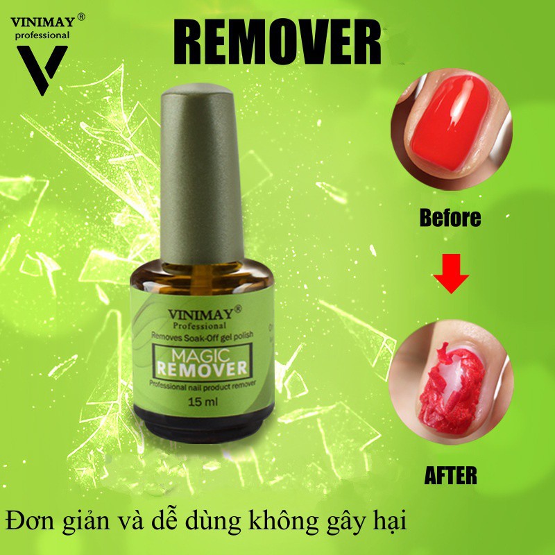 [Video] Nước phá Gel ViniMay  Nước ủ Phá Gel Chuyên Dụng Cho Dân Làm Móng Chai 15ml