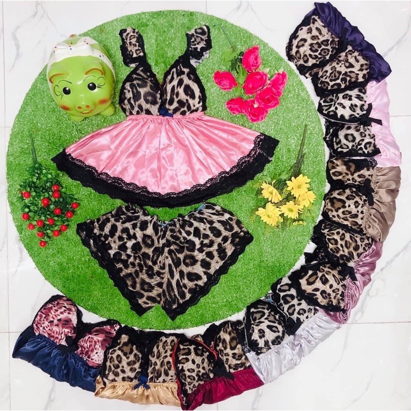 Đồ ngủ phối beo cánh tiên có mút quần thun | BigBuy360 - bigbuy360.vn