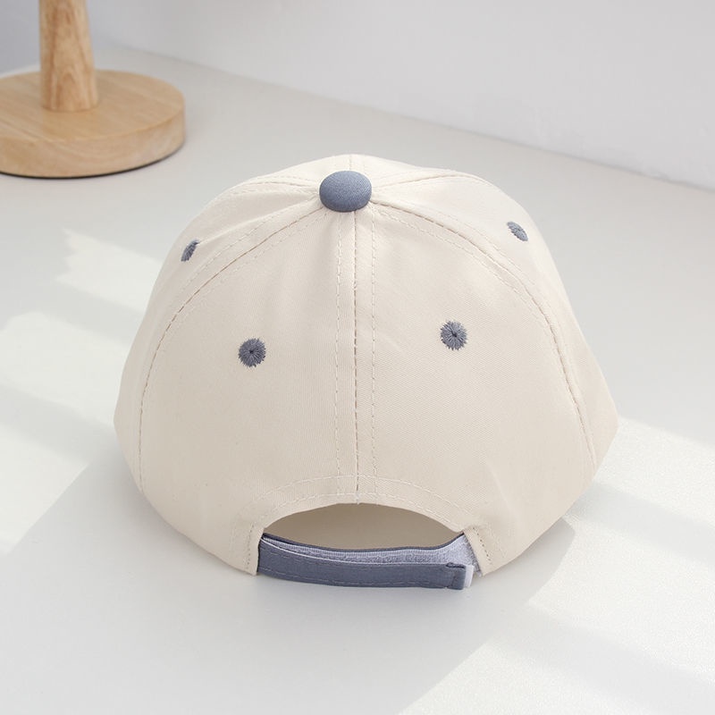 Mũ Lưỡi Trai Vành Mềm Thêu Chữ R Phối Màu Dễ Thương Cho Bé