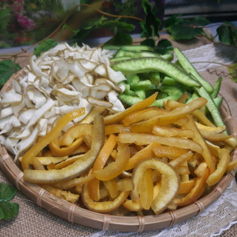 MIX 3 Loại Vỏ Bưởi Sấy Lạnh Dẻo Cao Cấp Hộp 300gr
