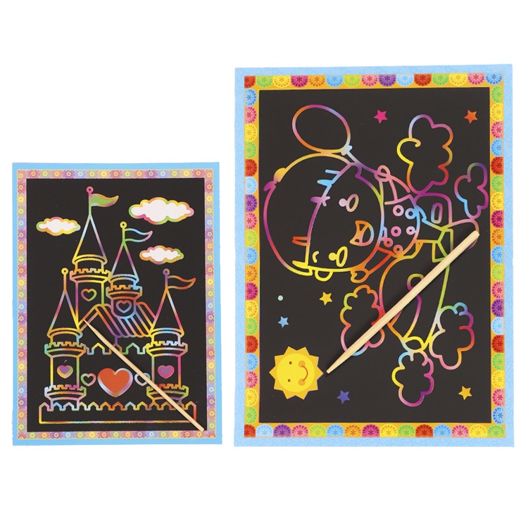 Giấy Vẽ Tranh Thủ Công Họa Tiết Hoạt Hình Nhiều Màu Sắc Cho Bé