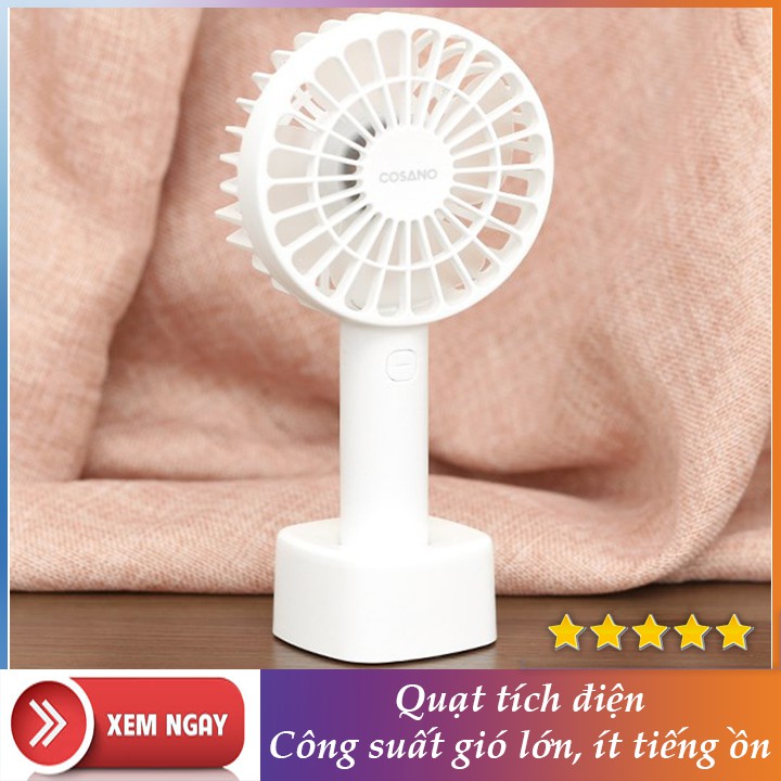 Quạt mini tích điện CASANO cầm tay để bàn 3 chế độ gió siêu mát 2906linh