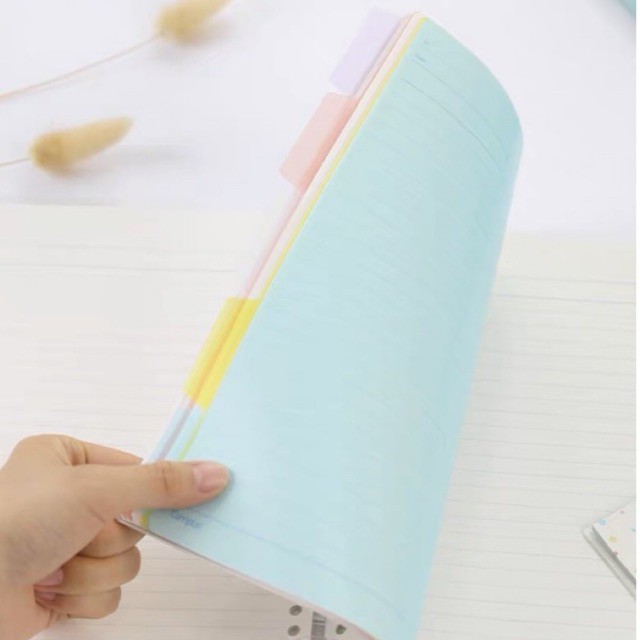 ( Mẫu mới ) Sổ gáy còng B5 Campus Kokuyo 8 lỗ còng phong cách Nhật Bản Pastel Cookie Layer 80 trang giấy kẻ ngang