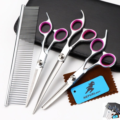 [FREESHIP] Bộ Kéo Cắt Tỉa Lông Chó Mèo, Kéo cắt lông chó siêu sắc bén, Chất thép tốt, Đầy đủ phụ kiện kèm theo - Petlove