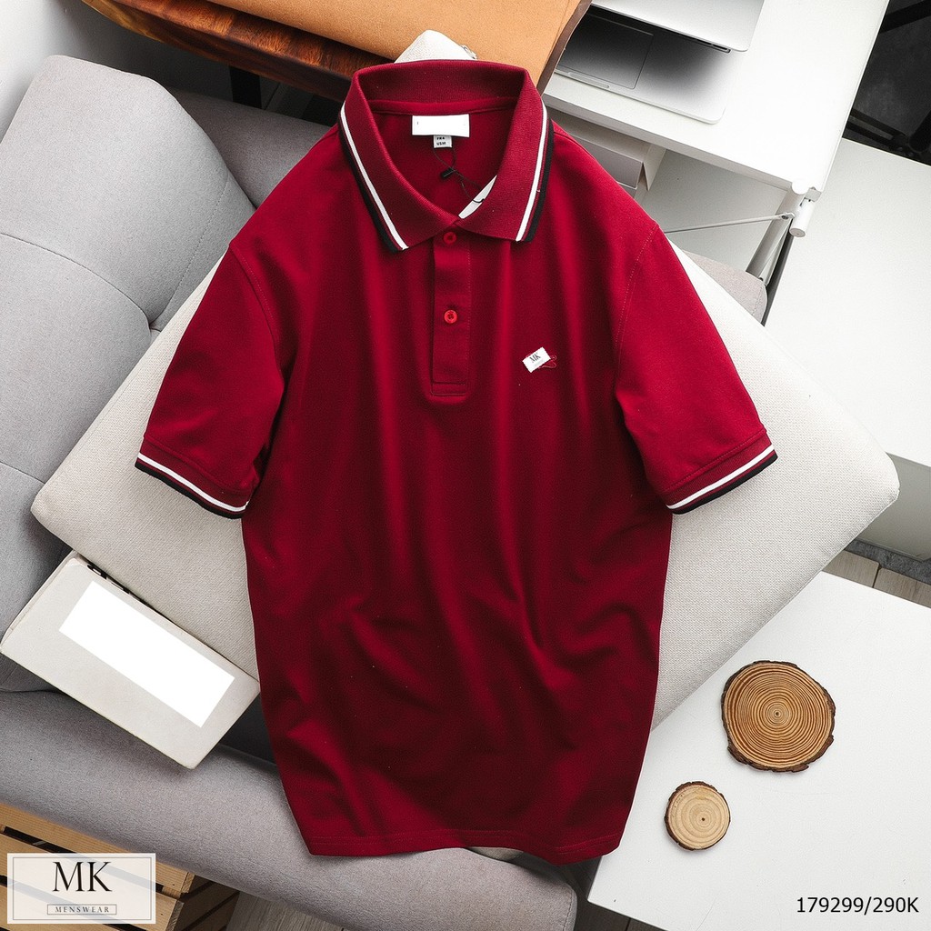 Áo ngắn tay cổ bẻ Polo phối viền