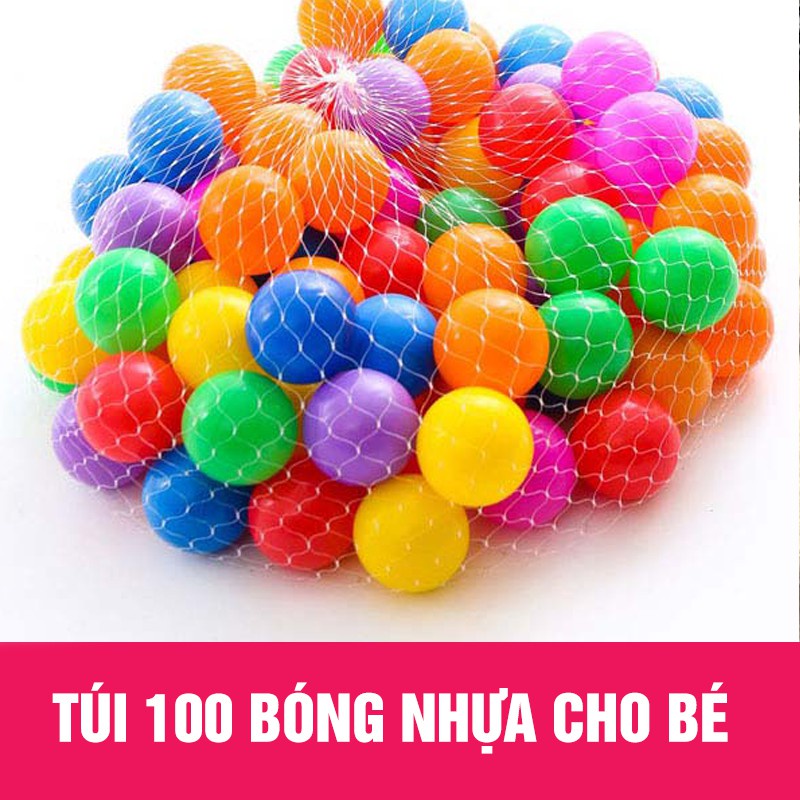 100 Bóng Nhựa Mềm nhiều màu sắc  An toàn Cho Bé..