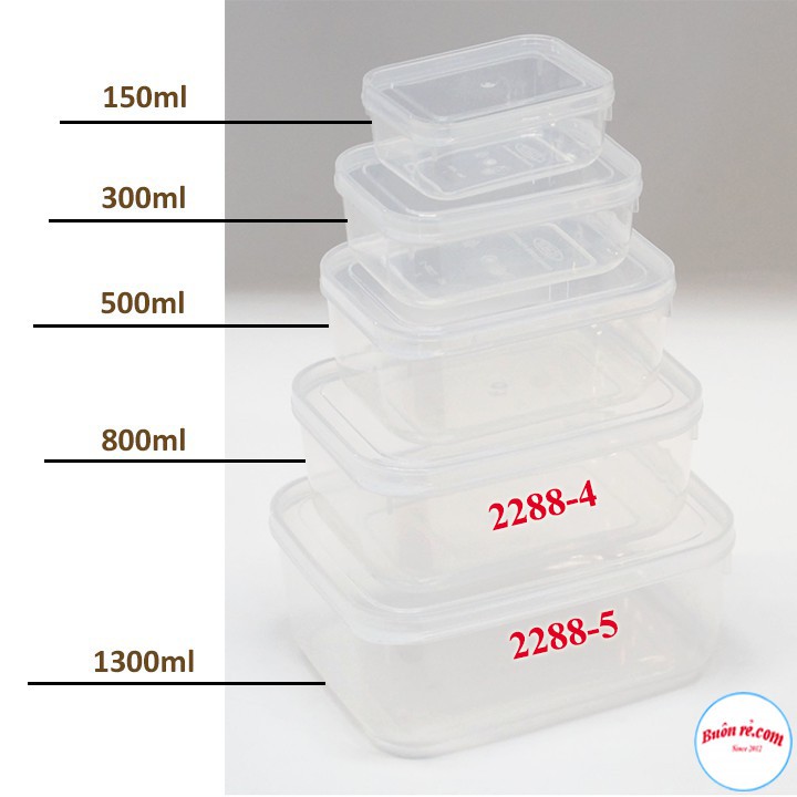 Hộp nhựa trữ đông bảo quản thực phẩm 1300ml Song Long siêu bền và tiện dụng – Bộ lạnh bầu tách lẻ (2288-5) | BigBuy360 - bigbuy360.vn