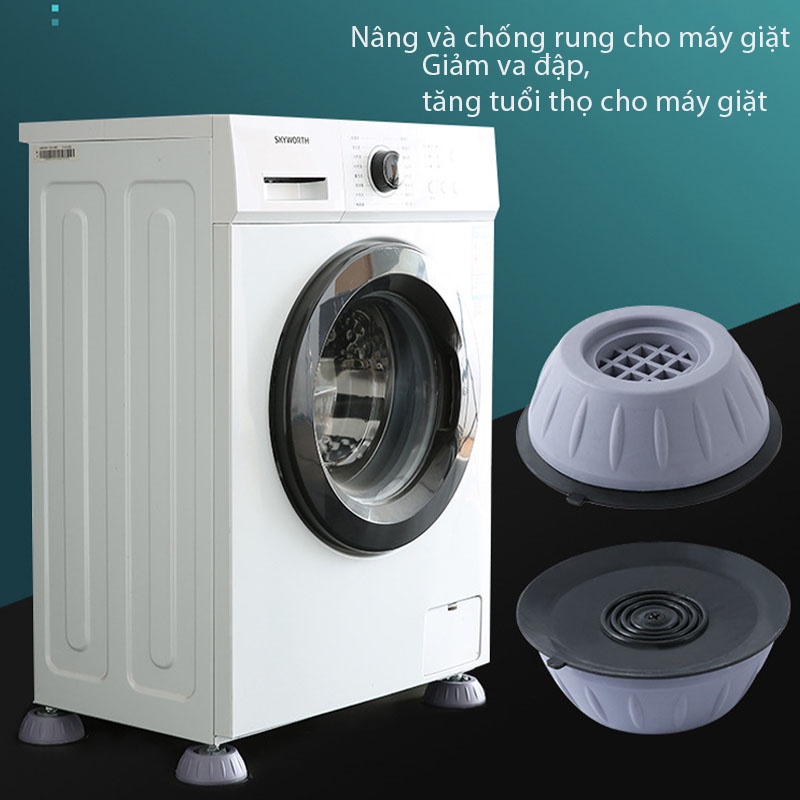 Bộ 4 chân chống rung máy giặt Sina Smart, combo 4 chân đế kê máy giặt chống rung chống ồn