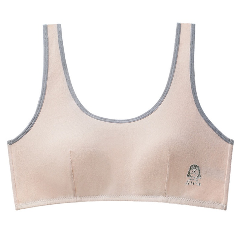 Áo Ngực Cotton Không Gọng Có Miếng Đệm Dành Cho Bạn Gái Tuổi Teen