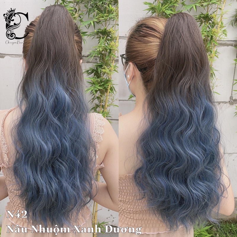 Tóc giả ngoặm ❤️freeship 50k❤️ tóc giả ngoặm xù kẹp omber 3 màu y ảnh