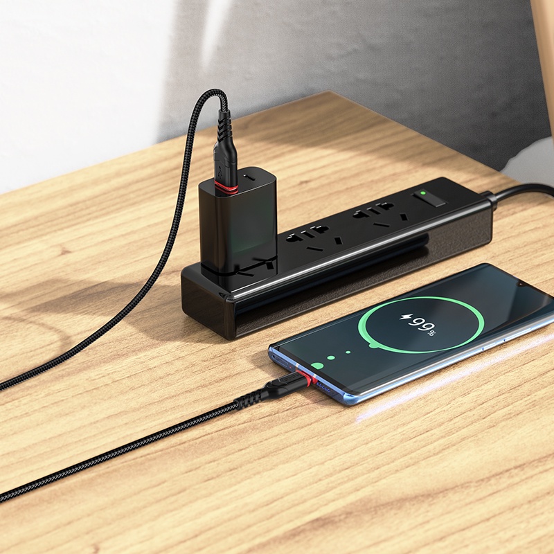 Dây Cáp Sạc Nhanh Hoco X59 Micro USB Sang Type-C 3A Cho Điện Thoại Android