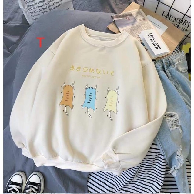 [FREESHIP ĐƠN TỪ 50K] Áo thun ba chú mèo in lưng tay bo DTR0919