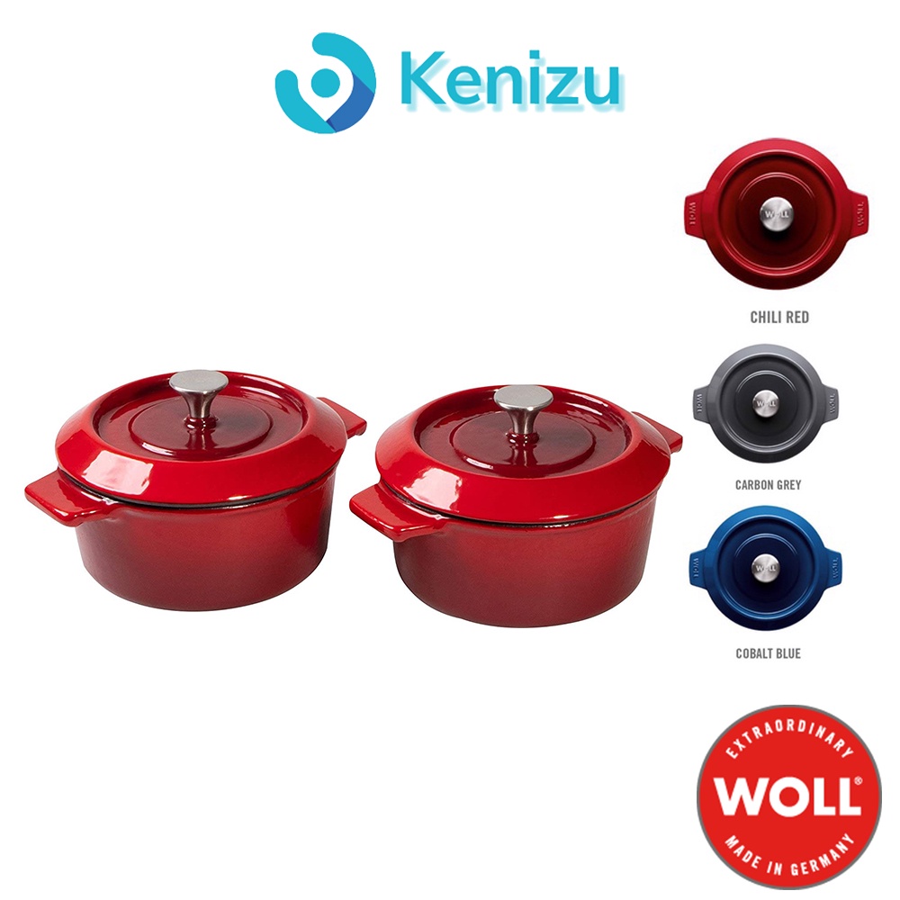 Set 2 nồi tròn Woll Iron Casserole mini 10 cm - Hàng Đức