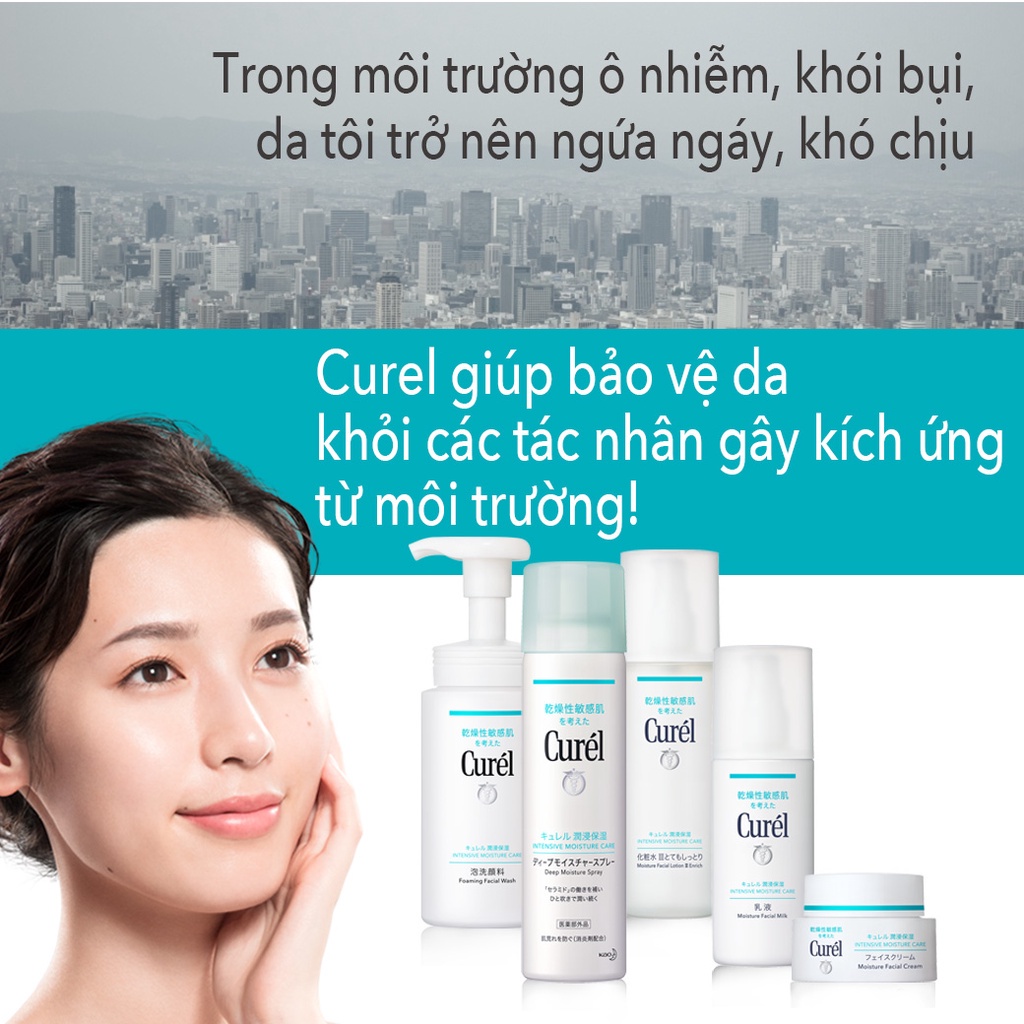 Sữa tắm toàn thân cấp ẩm chuyên sâu dạng bọt Curel 480 ml