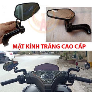 Gương chiếu hậu xe máy, mặt trắng, thời trang, nhỏ gọn