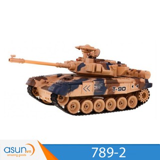 Xe Tank Điều Khiển Từ Xa Bắn Đạn và Có Khói 2.4Ghz T90 Mã 789-2 1:18