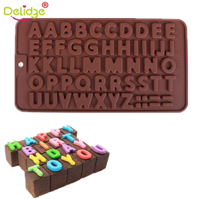 Khuôn Silicon Hình Bảng Chữ Cái Làm Kẹo - Chocolate - Thạch Rau Câu - Dụng Cụ Trang Trí Bánh