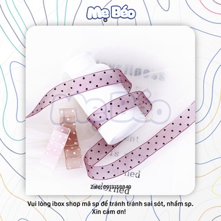 [Lẻ] Ruy băng voan chấm bi bản 2.5cm đẹp chất lượng tốt