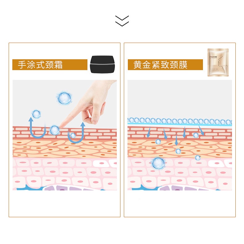 Mặt nạ vàng dưỡng ẩm làm săn chắc da cổ ngăn ngừa nếp nhăn