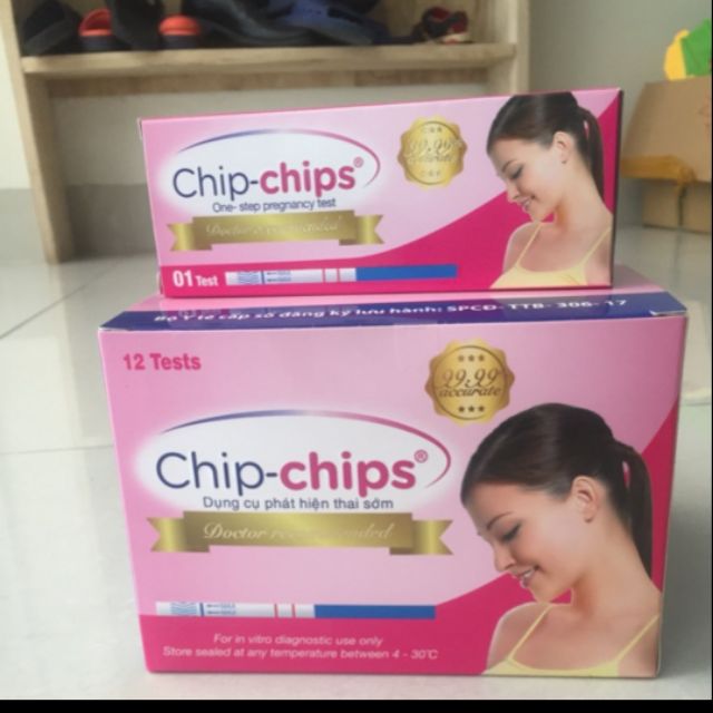 Combo 10 que thử thai phát hiện thai sớm chipchip