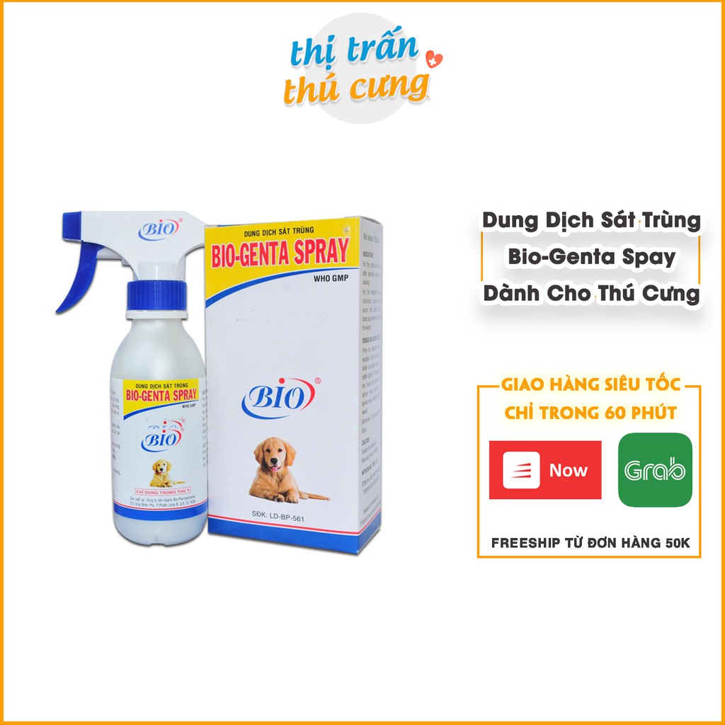 Dung Dịch Sát Trùng Bio-Genta Spray Sử Dụng Trực Tiếp Lên Vết Thương Dành Cho Thú Cưng