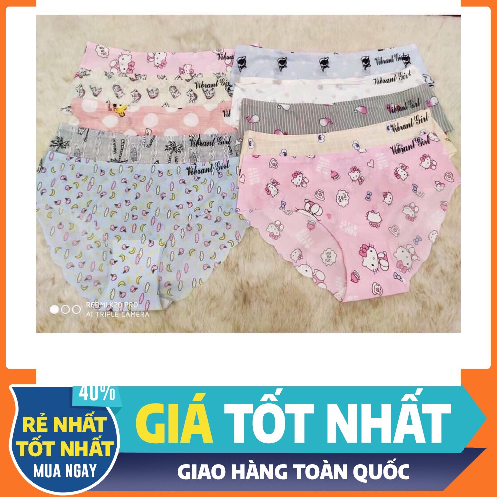 Quần Lót Nữ Combo 2 ChiếcQuần Su Điều Hòa Kute-Thun Lạnh Không Đường May Siêu Mát Lạnh....