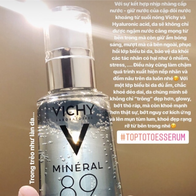 Dưỡng chất khoáng cô đặc - tiền serum Vichy Mineral 89 phục hồi, dưỡng da căng mọng và bảo vệ da | BigBuy360 - bigbuy360.vn