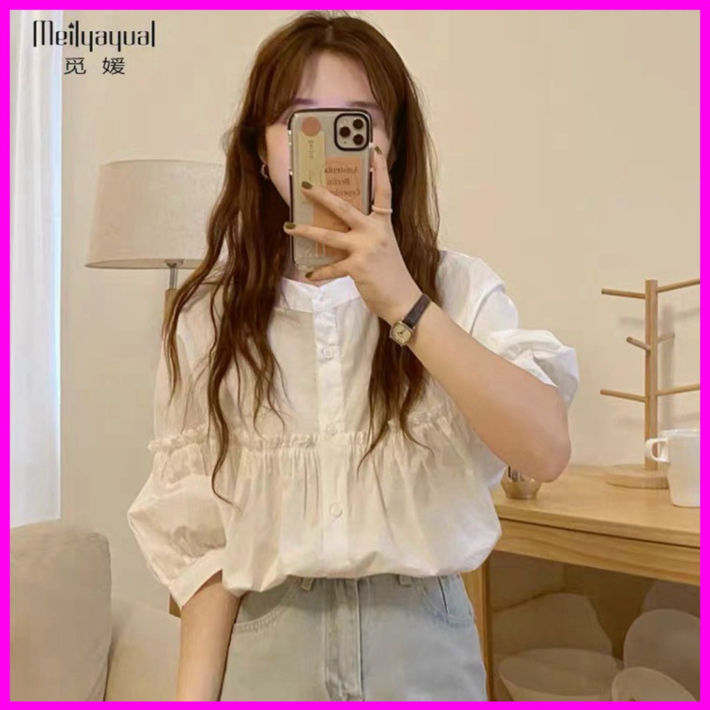 áo babydoll tiểu thư A222 cổ tròn quảng châu huongmitxu