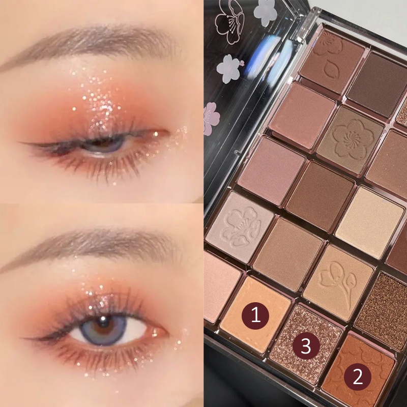 Derf Bảng Phấn Mắt 20 Màu Lì / Lấp Lánh Trang Điểm Đa Năng