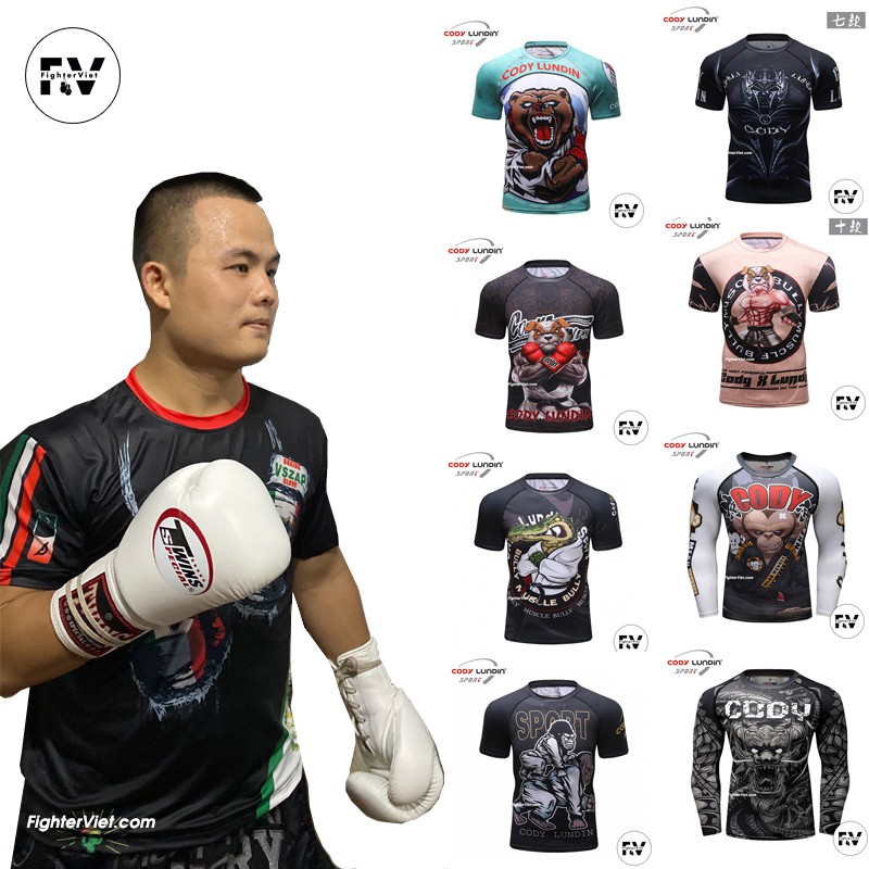 Áo MMA, Jiu-Jitsu, Muay Thái - Áo thun lạnh co dãn 4 chiều Cody Lundin Sport