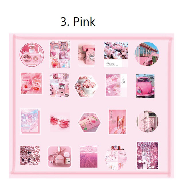 Set 40 sticker giấy washi trang trí planner STG080 Gachini