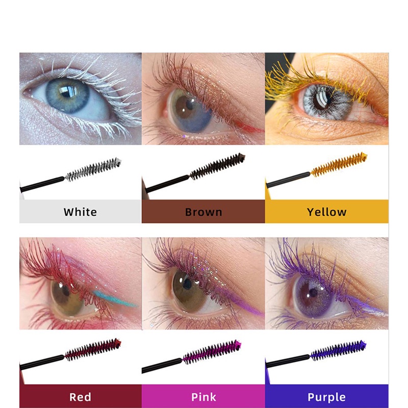 Mascara chải lông mi RIPE GIRL làm dày siêu mềm mịn nhiều màu sắc tùy chọn chống thấm nước và mồ hôi không bị nhòe
