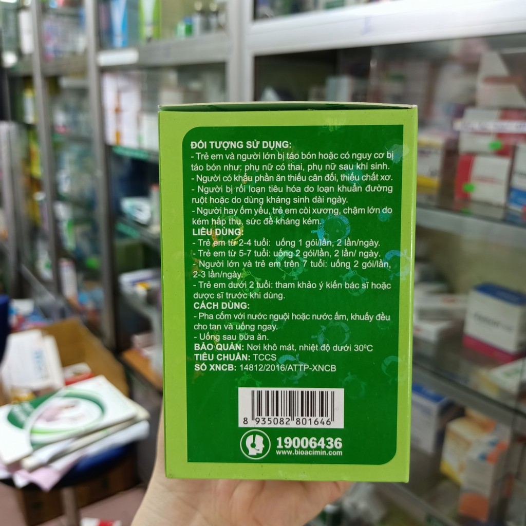 Bio-acimin Fiber hộp 30 gói bổ sung chất xơ