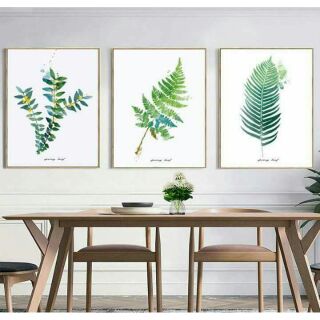 Bộ 3 lá tranh treo tường canvas 30x40 kèm khung