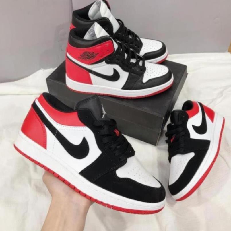 Giày thể thao air JD1 Jordan 1 OG Black Toe Đỏ đen cổ cao cổ thấp ⚡️𝐅𝐑𝐄𝐄 𝐒𝐇𝐈𝐏⚡️ Giày JD1 retro high đủ size nam nữ