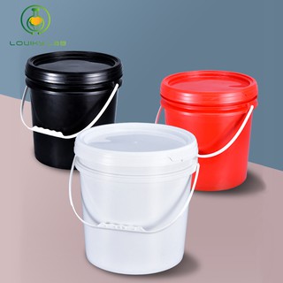 Xô Nhựa pp Hình Tròn 10l Có Nắp Đậy Đựng Sơn Và Tay Cầm Tiện Dụng Cho Gia Đình