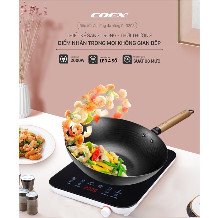 Bếp từ cảm ứng đa năng Coex CI-3308