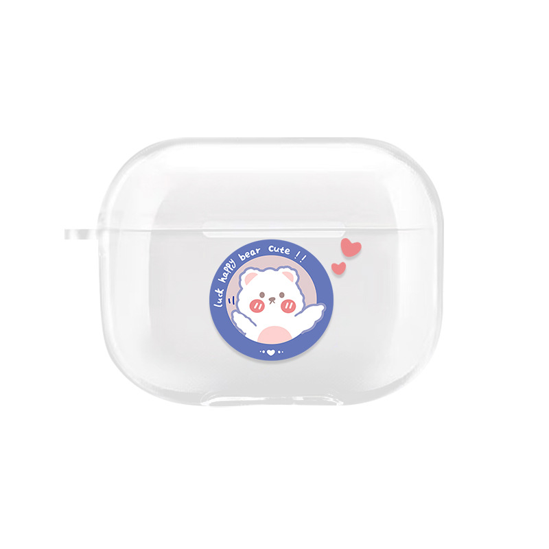 Vỏ bảo vệ hộp sạc tai nghe Airpods thế hệ 1/2 bằng Silicon dẻo họa tiết dễ thương