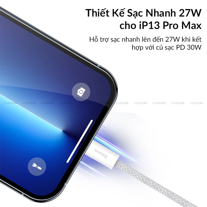 Dây Sạc Nhanh Baseus Dynamic Series Fast Charging Data Cable Type-c To Ip 20w, Tương Thích Pd 18w, 27w Cho điện thoại- H