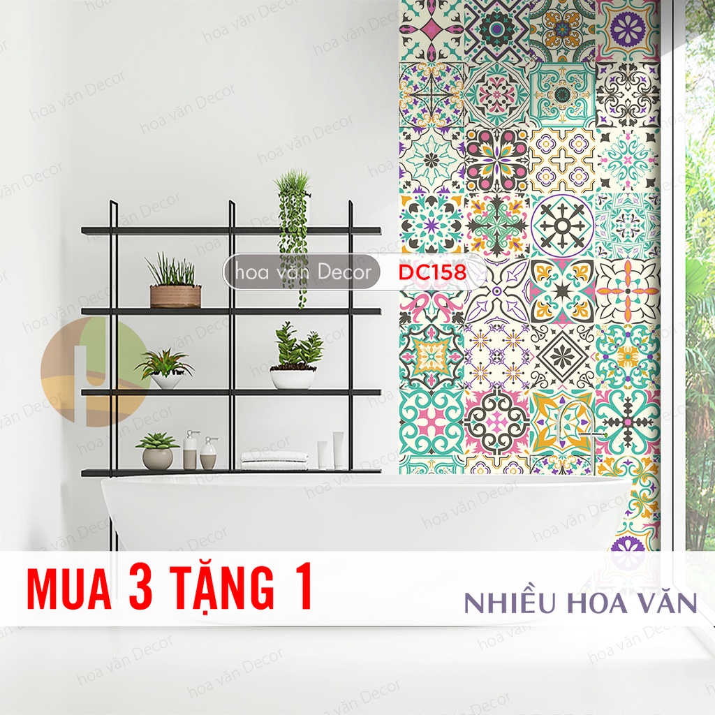 Decal gạch bông dán bếp chống dầu mỡ, không thấm nước, ZO15CM