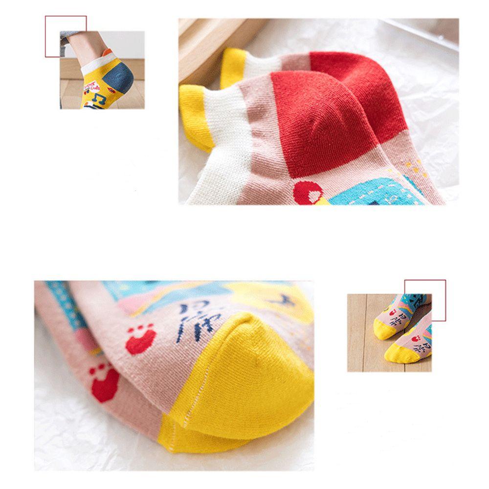 Bộ 5 Đôi Vớ Cotton Ngắn Nhiều Màu Dễ Thương Cho Nữ