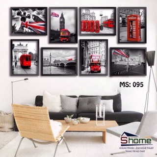 [Miễn phí in ảnh]Bộ 8 khung ảnh treo tường trang trí tặng kèm đinh 3 chân