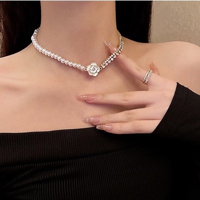 Vòng Cổ Chuỗi Ngọc Trai Thời Trang Hàn Quốc Cho Nữ