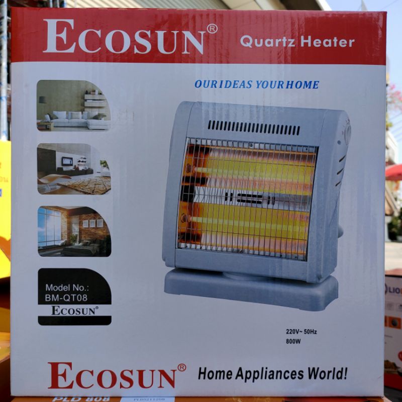 Quạt sưởi 2 bóng Ecosun cao cấp, đèn sưởi di động, máy sưởi để bàn 400-800W tiết kiệm điện - Bách Hóa Việt Hường