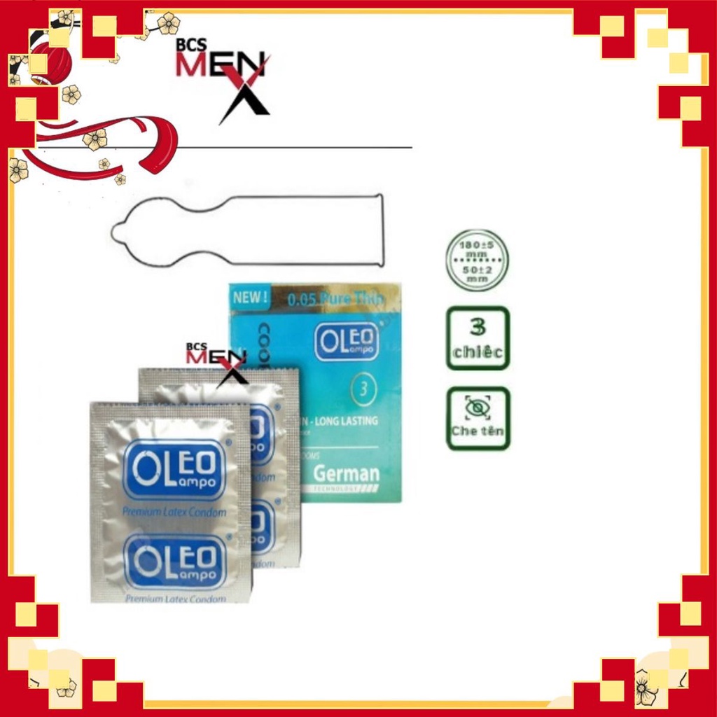 Oleo Lampo Cooling 3s – Bao cao su siêu mỏng - kéo dài thời gian